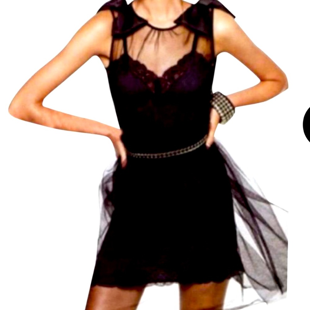 Original 2009 Silver Label Rodarte for Target Black Tulle Dress, Sz M
